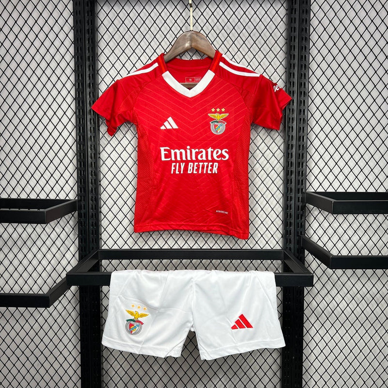 Conjunto infantil COM MEIAS Benfica vermelho Home 2024/25