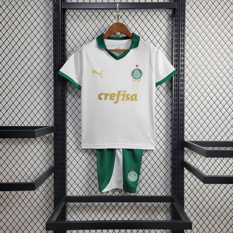 Conjunto Infantil Palmeiras branco 2024/25- Away