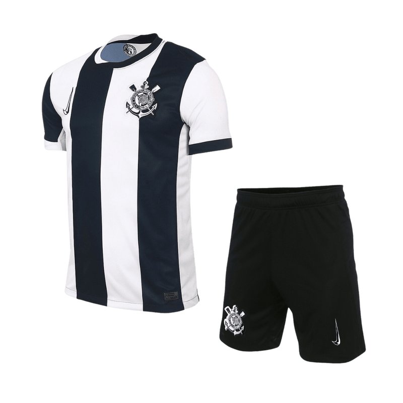 Conjunto Infantil Corinthians listrado 2024/25