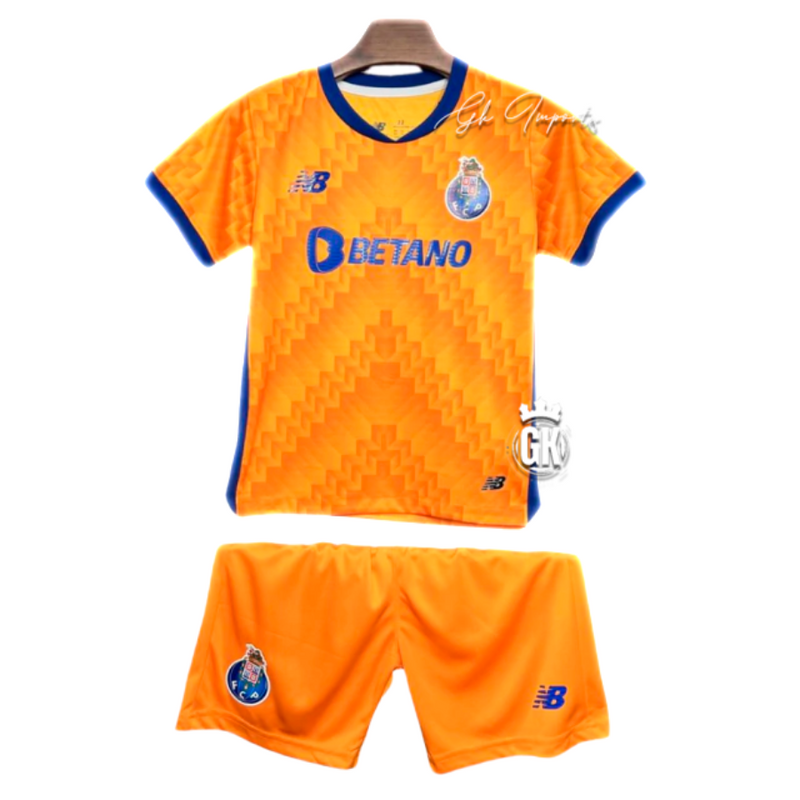 Conjunto infantil segundo equipamento laranja 2024/25