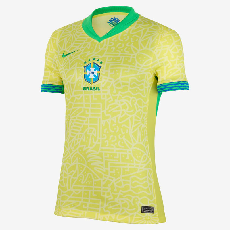 Camisola Feminina Seleção Brasil I 24/25 - Amarelo