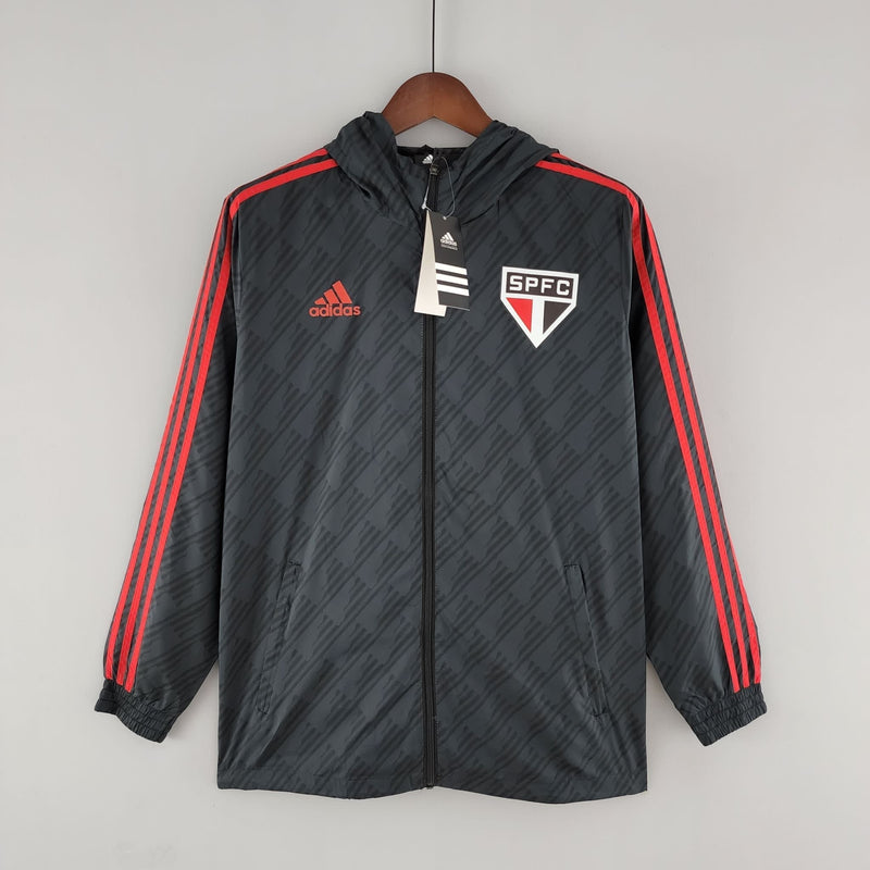 Corta Vento São Paulo 2023 - Preto e Vermelho