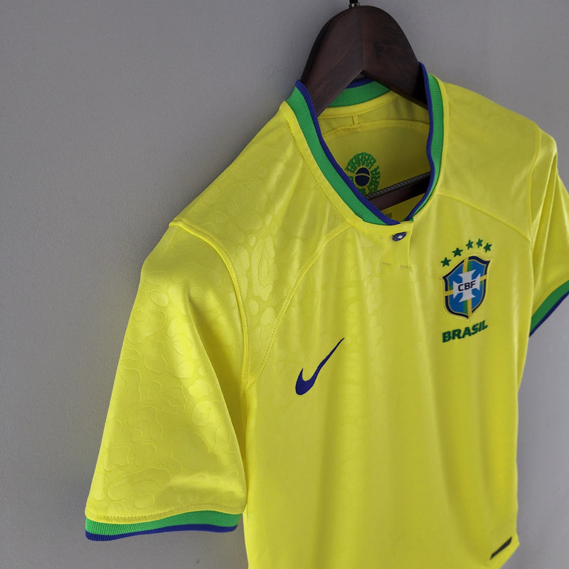 Camisola Feminina Seleção Brasil I 22/23 - Amarelo