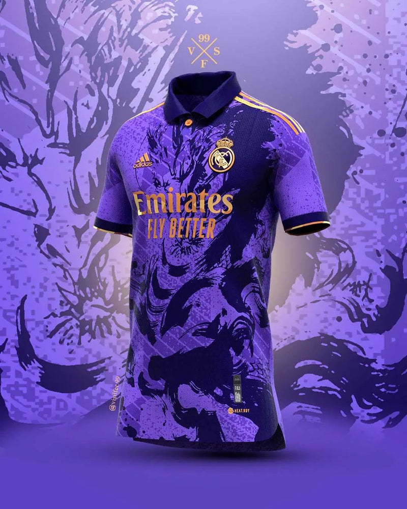 Camisola Conceito Real Madrid [Dragon] 23/24 - Roxo Jogador - por @ikrodesign