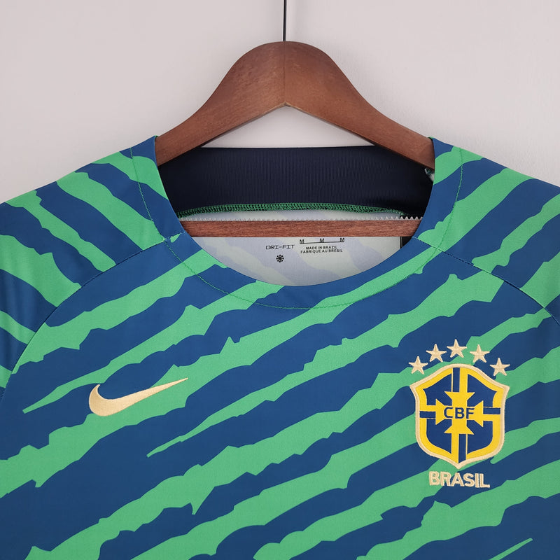 Camisola Seleção Brasil 2022 - Verde e Azul - Edição Especial