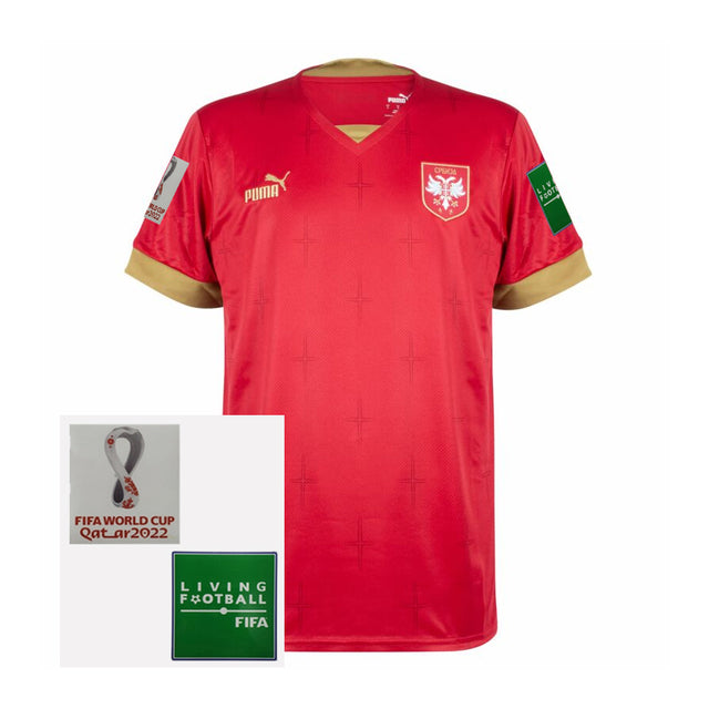 Camisola Seleção Sérvia I 2022 [Com Patch] - Vermelho