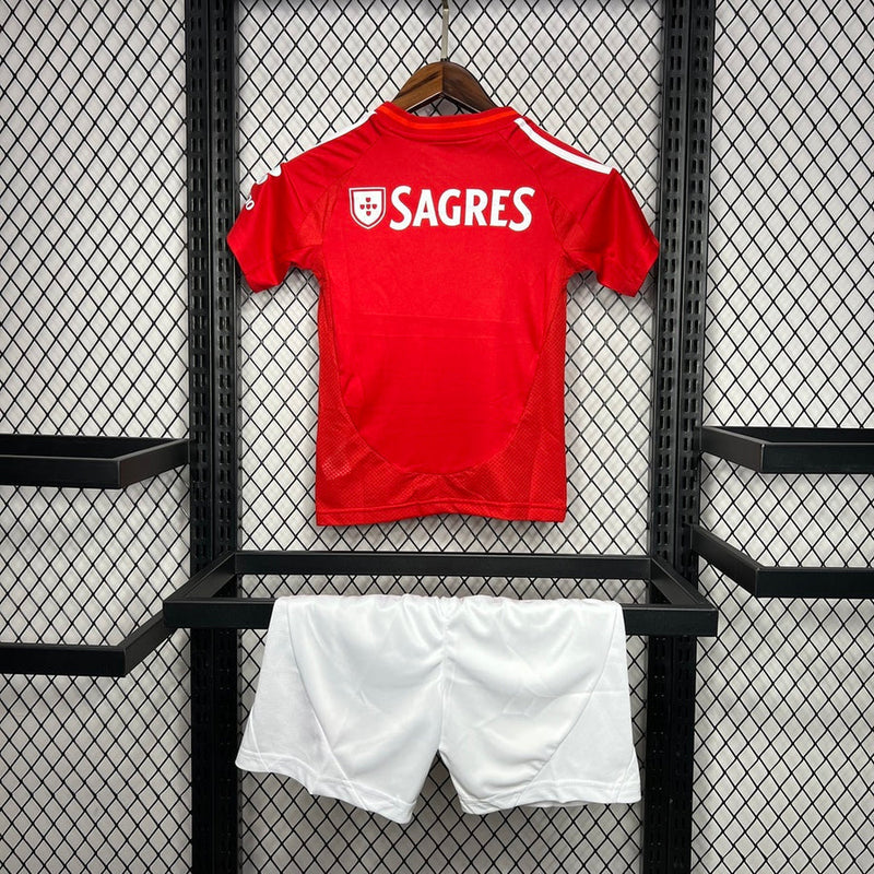 Conjunto infantil COM MEIAS Benfica vermelho Home 2024/25