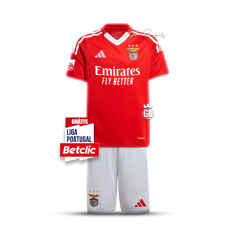 Conjunto infantil Benfica principal 2024/25