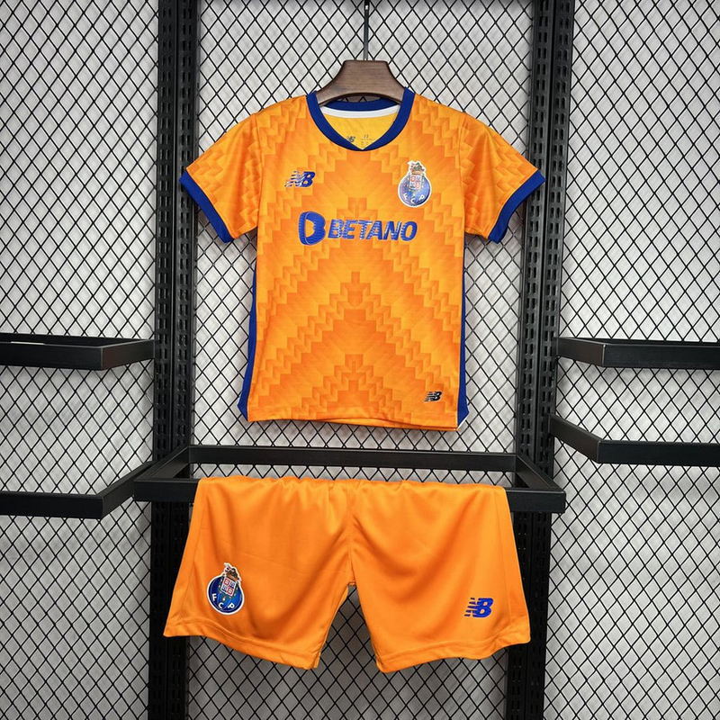 Conjunto infantil segundo equipamento laranja 2024/25