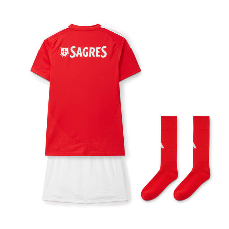 Kit Infantil com Meias Benfica I 24/25 - Vermelho e Branco