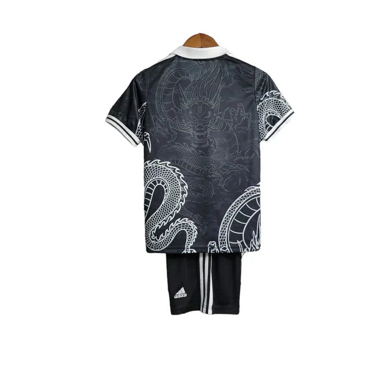 Kit Infantil Real Madrid Edição Dragão 23/24 - Preto