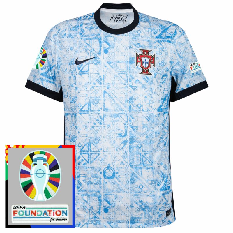 Camisola Seleção Portugal II 24/25 [Com Conjunto de Patch Qualificação Euro 2024] - Azulejo