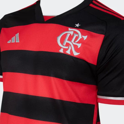 Camisola Flamengo Home 24/25 - Vermelha e Preta