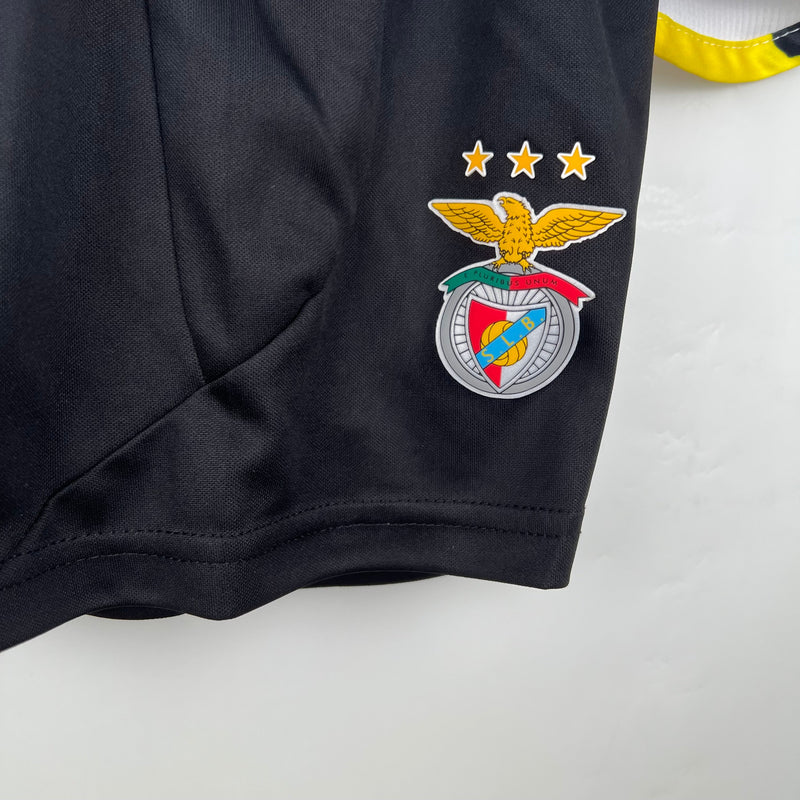 Conjunto infantil Benfica Branco 2023/24 Third - Calção preto