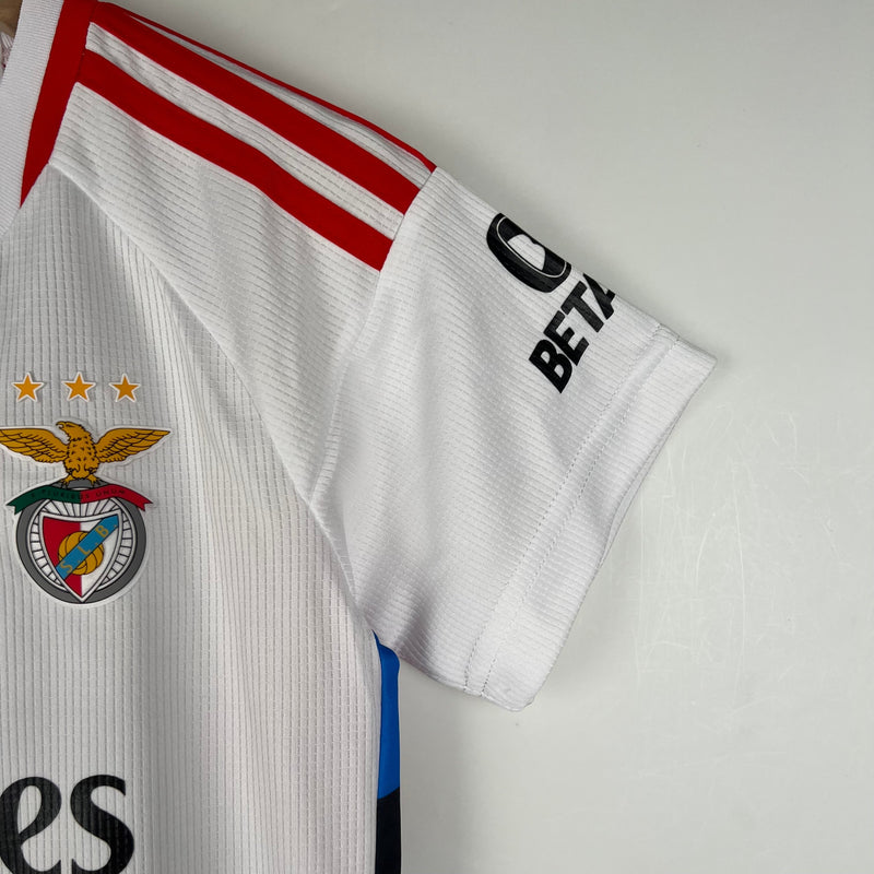 Conjunto infantil Benfica Branco 2023/24 Third - Calção preto