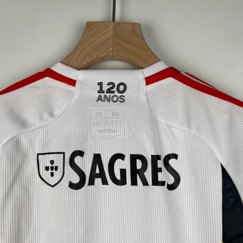 Conjunto infantil Benfica Branco 2023/24 Third - Calção preto