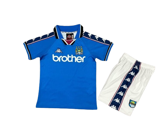 Manchester City Kit Criança Retro 1997-98