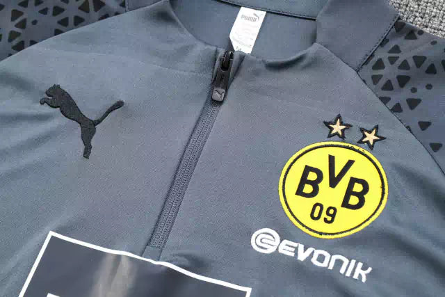 Fato de Treino Borussia Dortmund 2023/24  - Cinza e Preto