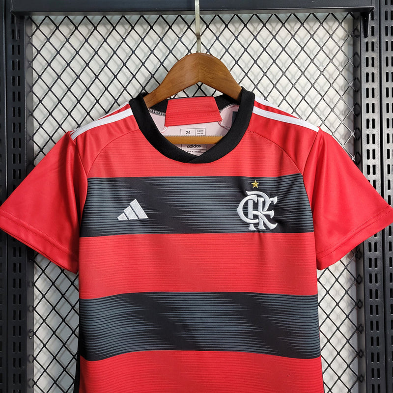 Conjunto Infantil Flamengo 2023/24 - Home - LANÇAMENTO