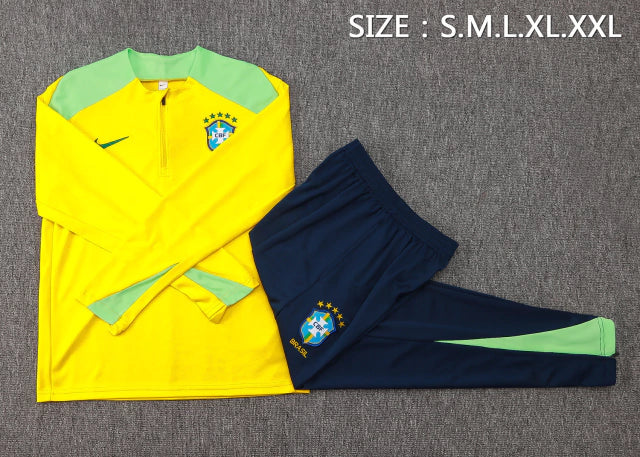 Fato de Treino Brasil 2024 - Amarelo, Verde e Azul