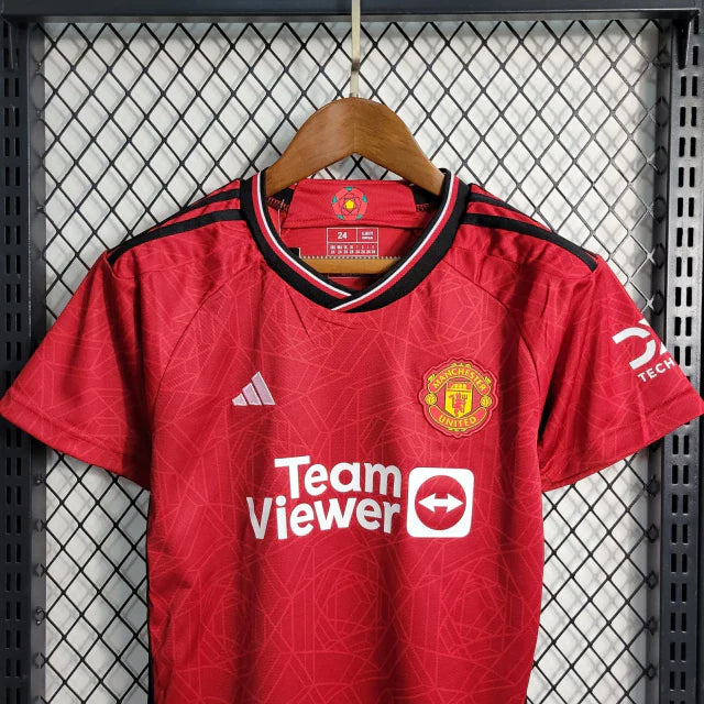 Conjunto Infantil Manchester United Home 2023/24