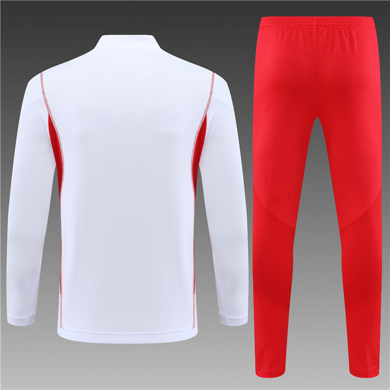 Fato de Treino de Viagem Flamengo Vermelho- Branco 23/24 Masculino - Camisola de frio Flamengo