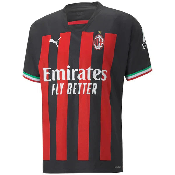 Camisola AC Milan I 22/23 - Preto e Vermelho