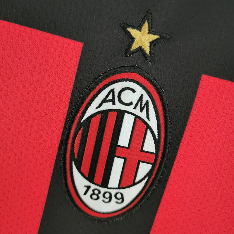 Camisola AC Milan I 22/23 - Preto e Vermelho