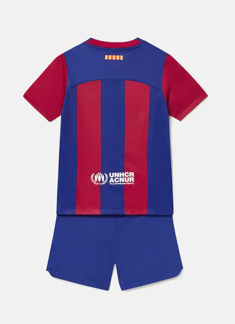 Kit Infantil Barcelona I 23/24 - Azul e Vermelho