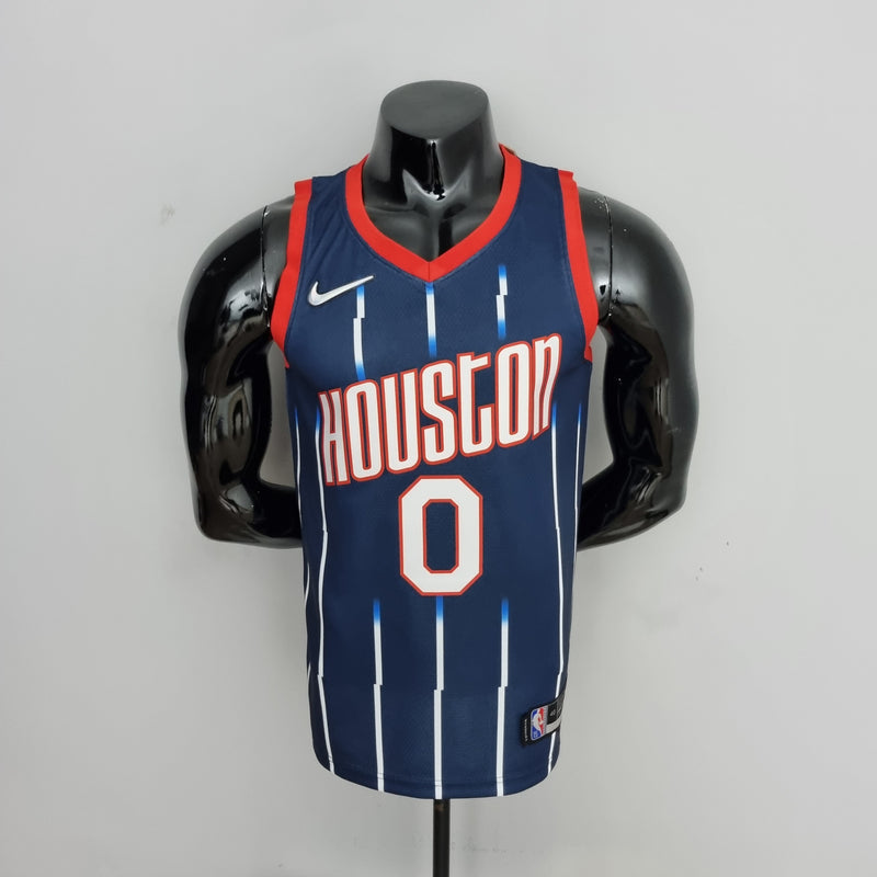 Regata Houston Rockets City Edition Masculina - Azul e Vermelho